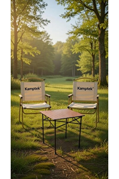 kamptek kamp teknolojisi Kamptek® Katlanabilir Kamp Sandalyesi ve Masa Seti –...