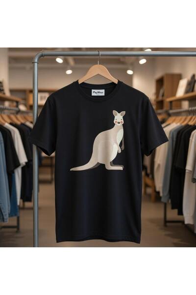 playwear Μπλουζάκι Loose Fit Unisex Καγκουρό, Αυστραλιανή Wildlife Design Pri...