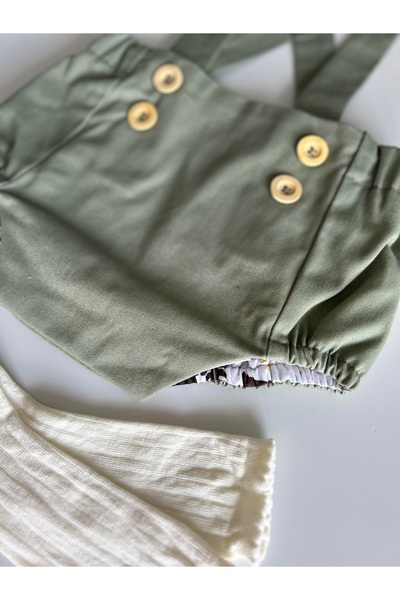 il mio bambino Handmade Cotton Green Slopet