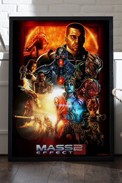 Duvarda Αφίσα Mass Effect με μαύρο ξύλινο πλαίσιο, διακοσμητικός πίνακας τοίχ...