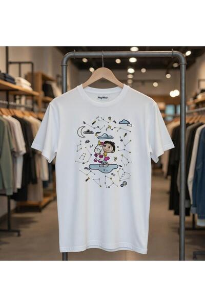 playwear تي شيرت مطبوع بتصميم فضفاض للجنسين من Minions Agnes Constellation Un...