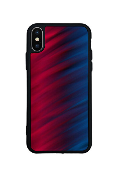 Aksel Kılıf متوافق مع iPhone X / XS، مطبوع، أسود غير لامع، سيليكون ناعم، واقي...