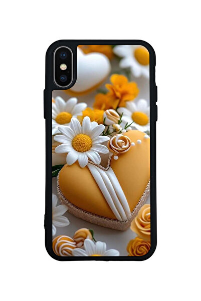 Aksel Kılıf غطاء متوافق مع iPhone XS Max، مطبوع، أسود غير لامع، سيليكون ناعم،...