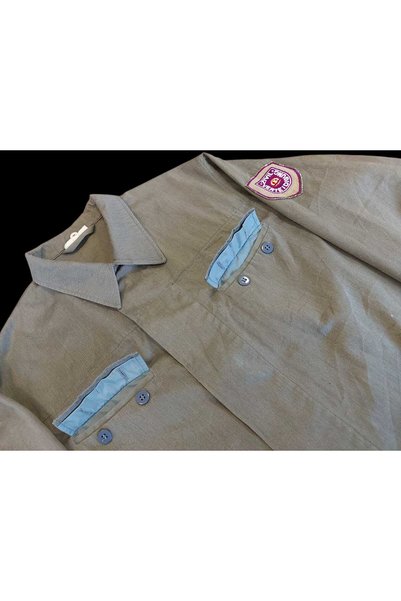 kho military design قميص جارنيزون الألماني الشرقي للجنسين (مقاس L) + قبعة جارنيزون للجنسين (مقاس 56)