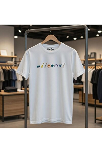 playwear Tricou cu imprimeu unisex, cu formă largi, cu design de noapte de ab...