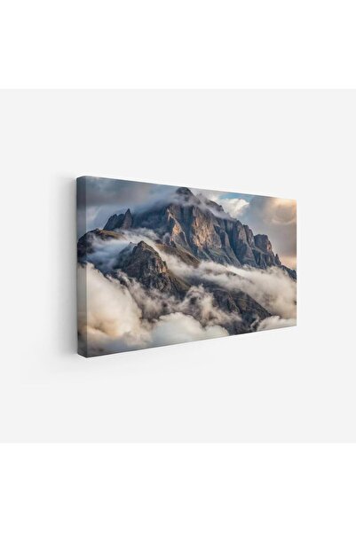 Tajridhome لوحة جبال - قمة جبلية - سحاب أبيض - هادئ - لوحات طبيعة - لوحات كانفاس