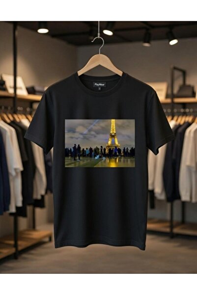 playwear Unisex Comfortable Fit Paris Photo Printed T-Shirt