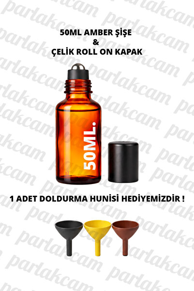 parlakcam 1 قطعة زجاجة زجاجية بغطاء أسود مقاوم للتسرب مع كرة فولاذية، سعة 50 ...