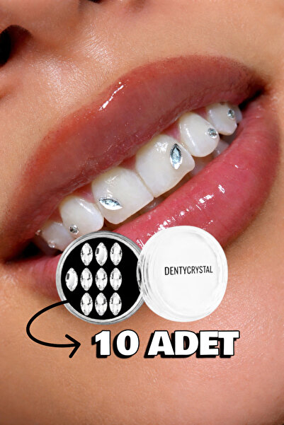 DENTYCRYSTAL Diş Pırlantası Oval Classic 10'lu ( Avusturya Kristallerinden Ol...