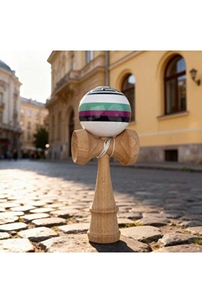 OEM Wooden Kendama, Magic Maze Design, Multicolor, 18x7cm