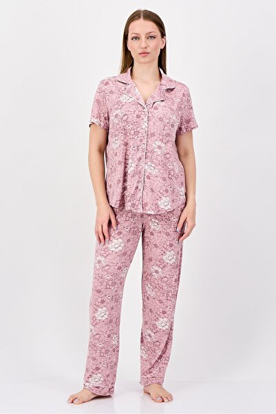 Thalia Sodi طقم بيجاما نسائي من قطعتين بأكمام طويلة وطبعة بنقشة زهور ، متعدد ...