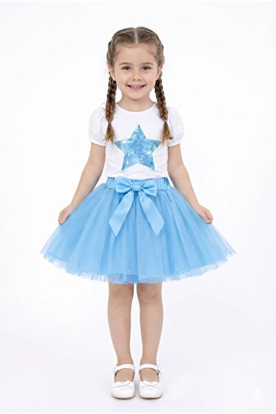NOBLE STORE Girl's April 23 October 29 Star T-Shirt and Tutu Skirt Two-Piece ...
