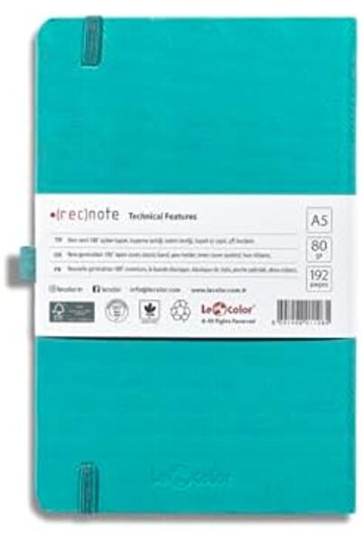 Nacario دفتر ملاحظات كلاسيكي غير مؤرخ من NrcrioShop مقاس 13x21 مخطط أخضر منقو...