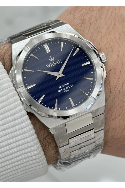 Wesse Orijinal 2 Yıl Garantili 5ATM Su Geçirmez Çelik Kordon Çelik Kasa Erkek...