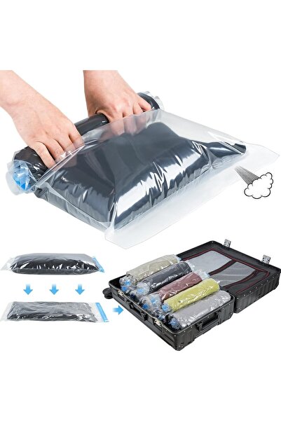 Yıldızan Storesellm 3'lü Manuel Vakumlu Seyahat Poşeti Hurcu – 50x70 cm, 40x6...