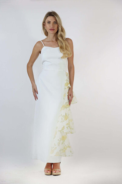 2TRENDY Yellow rose print dress