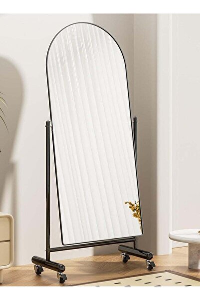 M SMART Extra Large Mirror With Elegant Design 170 X 60 Cm - Black Metal Frame