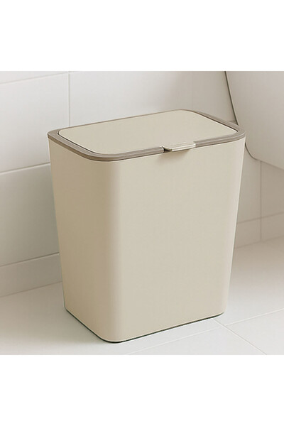 ENLIS 6L Yeşil Plastik Çöp Kovası Kapaklı Flip Masaüstü Ofis ve Banyo Çöp Kutusu