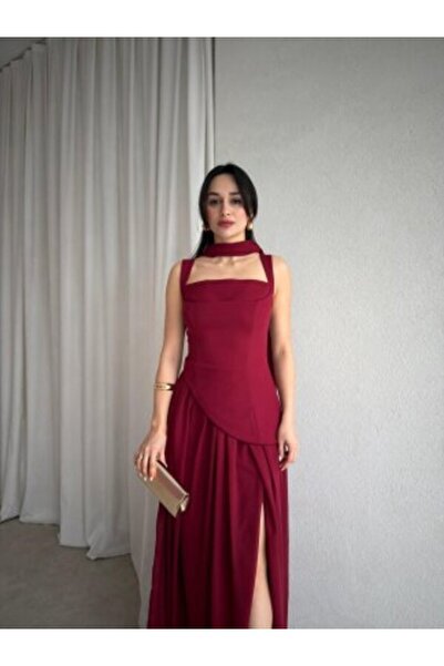 MODA DURAĞI Şallı Maxi Elbise