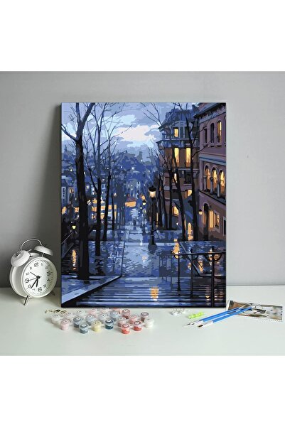 Arabest City Street Paint by Numbers Kit,with Acrylic Paints and Brushes,for ...