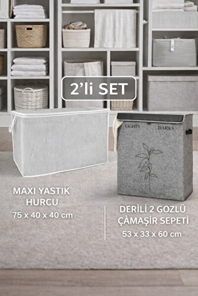 PONÇİK BEBEK Maxi Yastık Hurcu Büyük Boy Derili İki Gözlü Renkli-Koyu Kirli S...