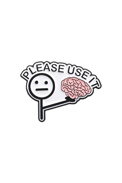 Cloud Pins Brooch, use your brain