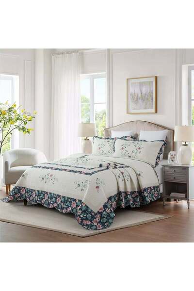 Orange Bed & Bath Garden | غطاء سرير قطن 100% مزدوج 3 قطع