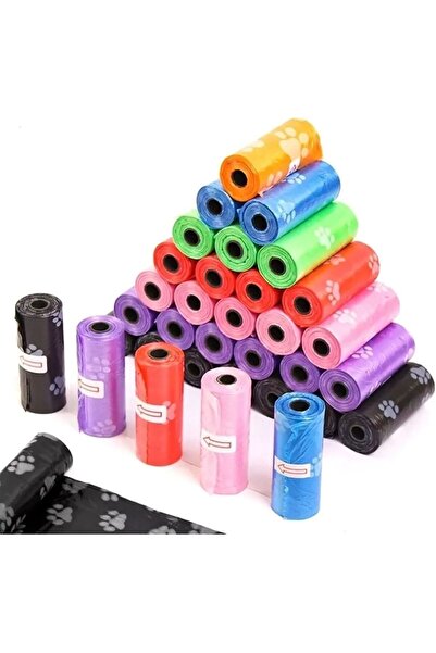 Busstier 12 لفة تحتوي على 180 كيسًا لفضلات الكلاب بنمط مخلب الكلب - أكياس سمي...