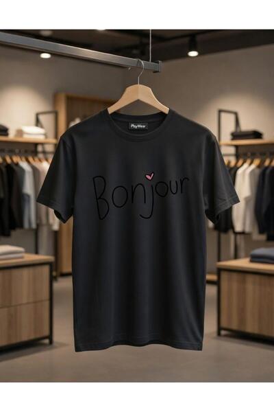 playwear Unisex udobna majica sa printom mini srca Bonjour