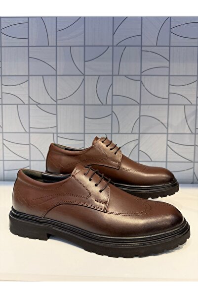 Anıl Ayakkabı ST 730 Pantofi pentru bărbați, maro, din piele naturală, cu tal...