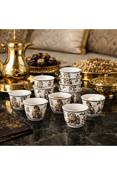 Dania ✨ Luxurious porcelain coffee cup set with modern designs | 12 elegant p...