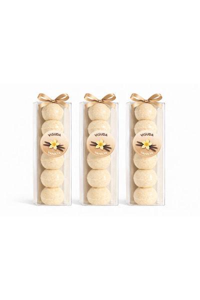 Visuda - Köpüren Banyo Topu VANİLYA Aromalı 50gr x 15 Adet