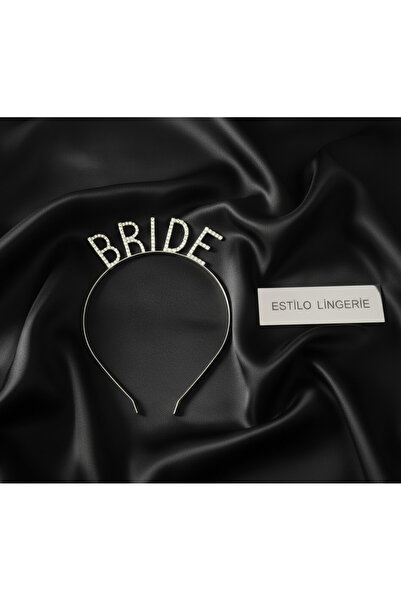 Estilo Lingerie Coroana de petrecere cu inscripția BRIDE, coroană de petrecer...