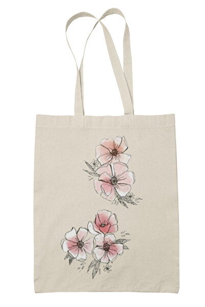 Generic Bag tote bag, spring flower print Shoulder Bag