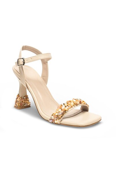 alolart Attention-Getting Heel Shoes with Stone Sands T091