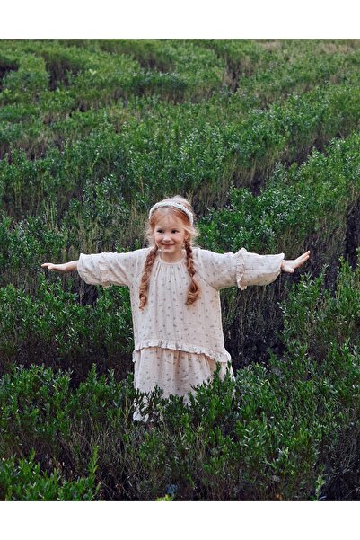 Ziddy Ls Dress Cotton, Beige, 7/8