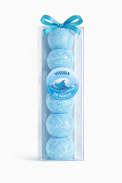 Visuda - Köpüren Banyo Topu 250 Gr / Banyo Bombası & OKYANUS Aromalı ile Ekstra Nem