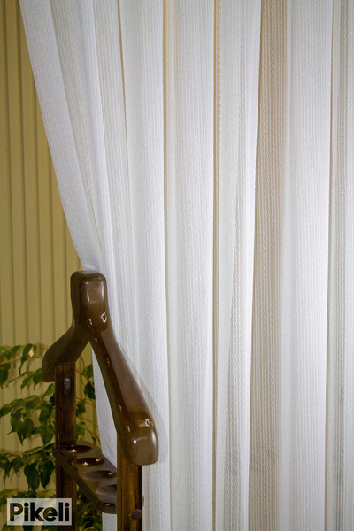 Pikeli Swallow Motif Tulle Curtain - 1X3 Dense Pleats - Professional Installation - White