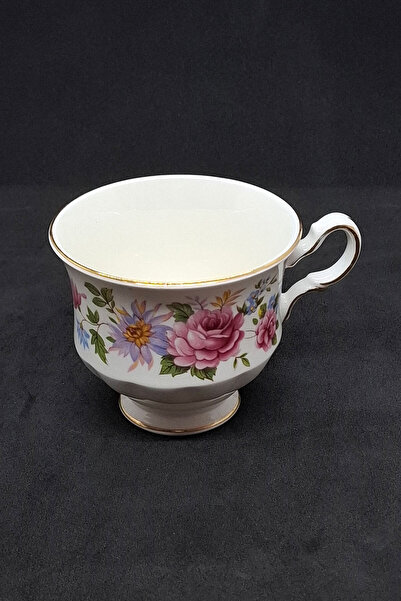 QUEEN ANNE Serenade Bone China England Pink Floral One Piece Porcelain Teacup...