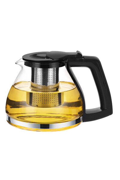 Kamille Kettle 1300 ml, stainless steel/glass, 12.5x15 cm