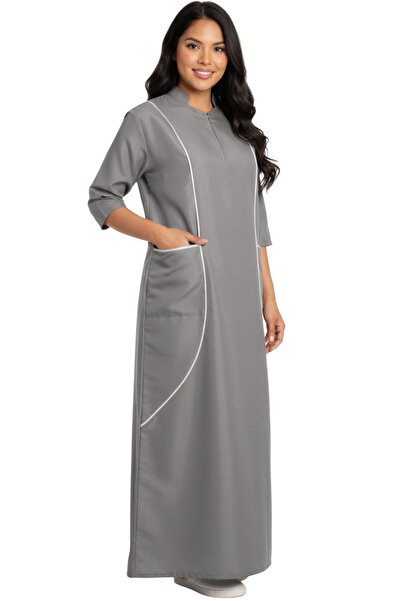 ABSHIR JALABIYA/Housemaid/BABY SITTER.KHADAMA/Uniform, 3/4 Sleeve, Mandarin C...