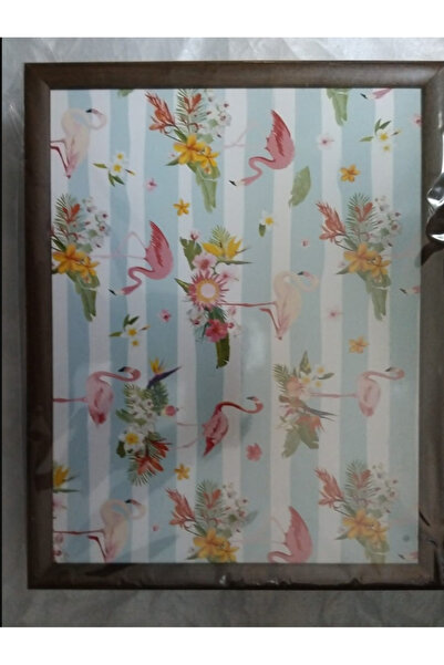 esdekor صينية فلامينجو مبطنة ومنقوشة 1 قطعة