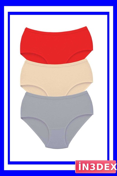 İN3DEX Women's High Waist Bato Panties 3-Pack Thick Elastic