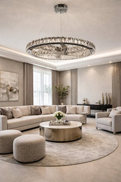 TREND 65LİK KAVİSLİ STARCURVE MODERN KRİSTAL AVİZE