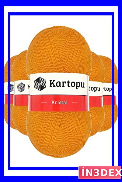 İN3DEX 5 Pieces of Double Layered Crystal Fiber String Orange Color