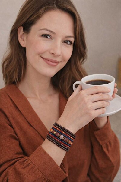 cleopatra takı aksesuar Serena Multi-Layered Dark Color Bohemian Women's Neck...