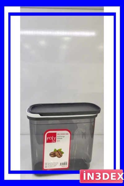 İN3DEX Polyethylene Food Storage Container with Sliding Lid 1.8 Liters