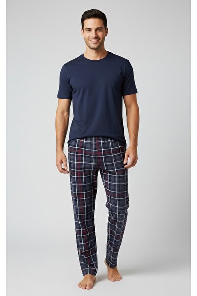 PİJAMUS بنطلون بيجامة منقوش مربعات للجنسين