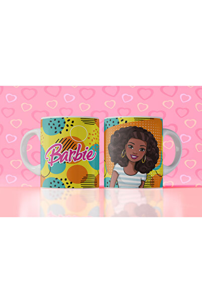 Velorina Barbie Themed Printed Mug – Porcelain, Colorful Pattern, Girl's & Gi...
