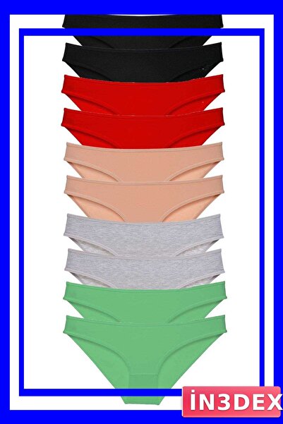 İN3DEX Lycra Women's Slip Panties 10-Piece Economical Pack